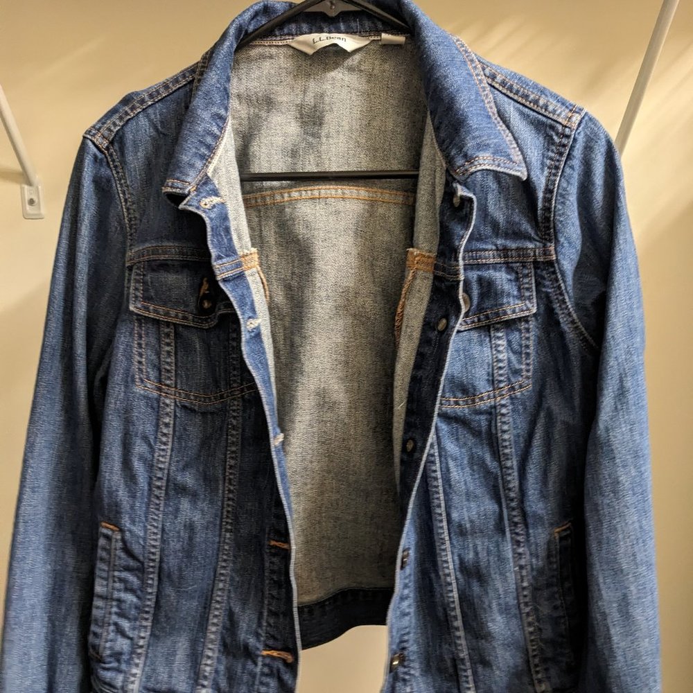 LLBEAN jean jacket, women's small